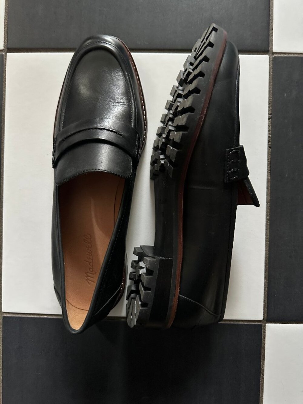 Madewell Corinne Lugsole Loafers, Black, Size 10.5 NWOT - Picture 2 of 5